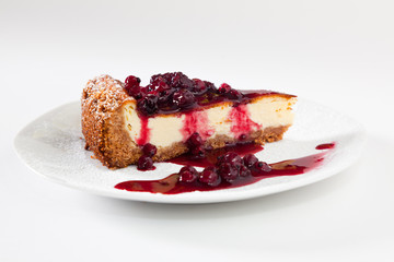 Cheesecake Slice with Soft Fruits