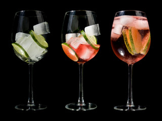 making a rose wine spritzer