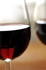 Fotobehang Two glass of fine Italian red wine, closeup © Stefano Neri