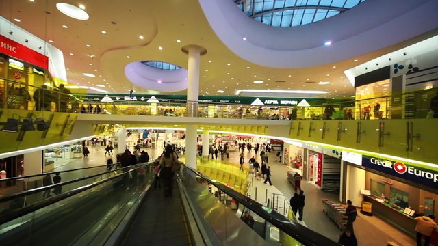 People on second floor new shopping center