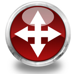 Obraz premium Move arrow glossy icon