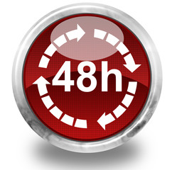 Fototapeta premium Delivery 48 hours glossy icon