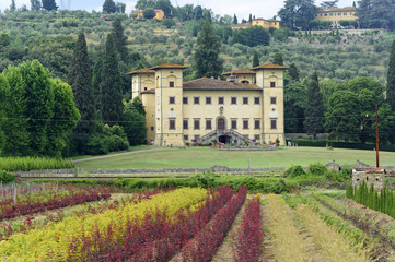Fototapeta na wymiar Zabytkowej willi w pobliżu Pistoia (Toskania)