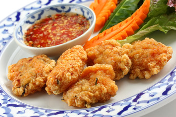 thot man kung , shrimp cakes , thai cuisine