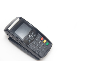 Portable Contactless Credit Card Terminal on Base