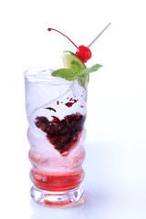 Glass of iced drink