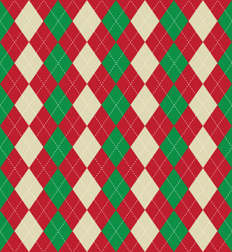 Christmas argyle pattern
