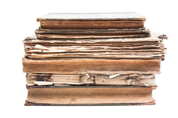 An old book with a crumpled sheet