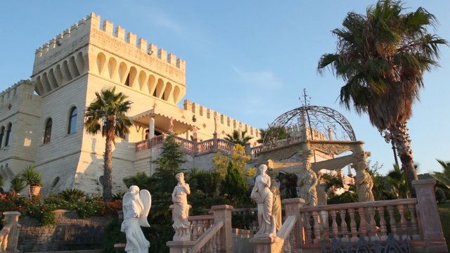 Front view of Castello Flotta near the Ionian coast