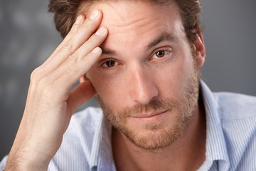 Fototapeta premium Troubled man portrait