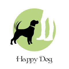 Logo happy dog # Vector