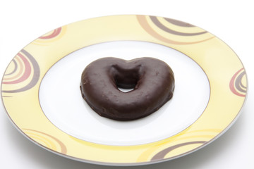 Lebkuchen Herz auf Teller