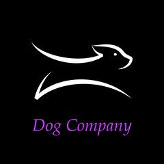 Logo Dog running # Vector
