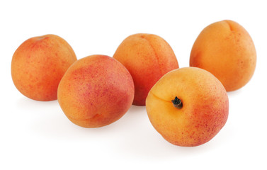 Ripe apricot fruits