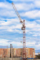 Fototapeta premium Tower crane on the construction site
