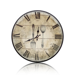 Old Clock on white background