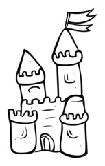 sand castle outline