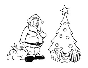 SANTA CLAUS presents outline