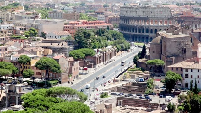 Imperial Forums street leading to the Coliseum
