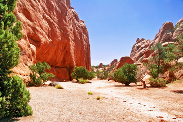 Sunny day in Arches Canyon
