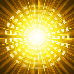 Yellow target with rays
