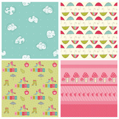 Seamless Autumn background Collection - for design, scrapbook