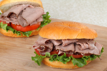 Two Roast Beef Sandwiches