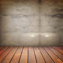 Vintage room with wallpaper