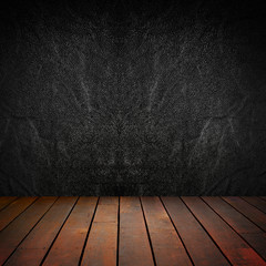 Vintage room with wallpaper