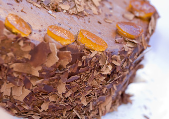 birthday truffle cake whit orange