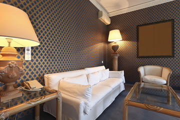 interior luxury apartment, comfortable suite, lounge