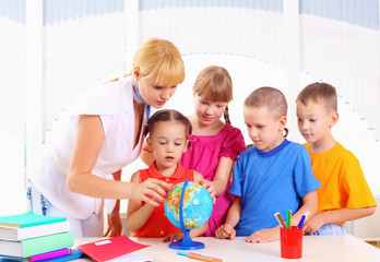 Fototapeta premium teacher and his students