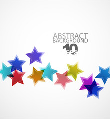 Vector abstract background. Color stars