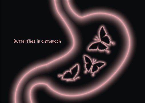 Butterflies in a stomach