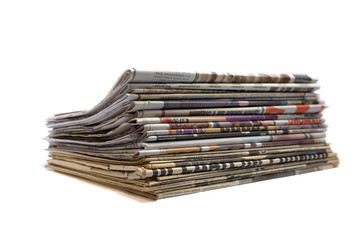 stack of newspapers