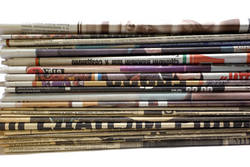 stack of newspapers