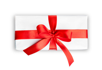 the white box with a ribbon
