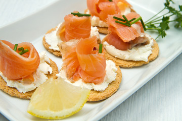 tartine al salmone affumicato