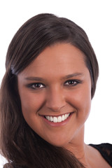 Happy young brunette portrait