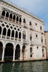 Fototapeta na wymiar Famous Ca' d'Oro palace on Grand Canal, Venice, Italy