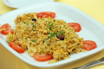 Traditional Portuguese codfish dish