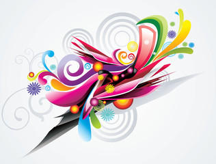 Obraz premium color abstract shapes illustration