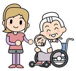 車椅子と赤ちゃん