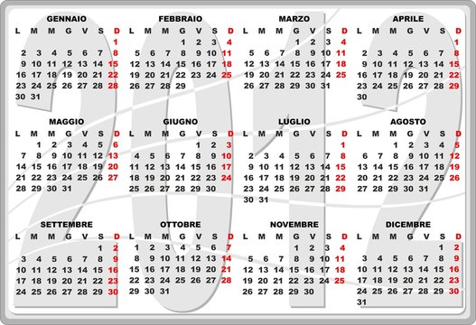 2012 Calendario-Calendar-Calendrier-2