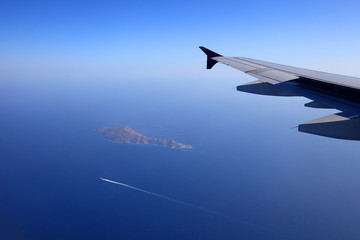 Aerial View of Island in Aegean Sea