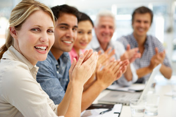 Mixed group in business meeting