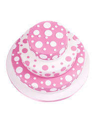 Pink spotted sugar paste cake