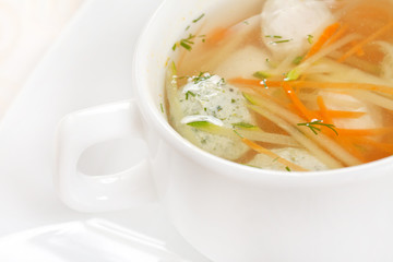 soup with meatballs