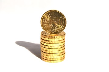 50-Cent M&uuml;nzstapel