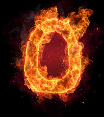 Burning fire font
